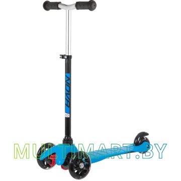 Самокат Novatrack Disco-Kids Basic 120H.DISCOKIDS.BGBL20 (черный/синий, 2020)